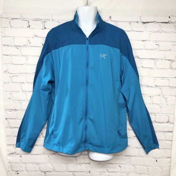 Mens Arcteryx Stadium Jacket Soft shell Quick Dry Blue Jacket Sz XL - Picture 1 of 16
